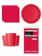 Rode Feestdecoraties voor 8 personen - Basic Colours Line