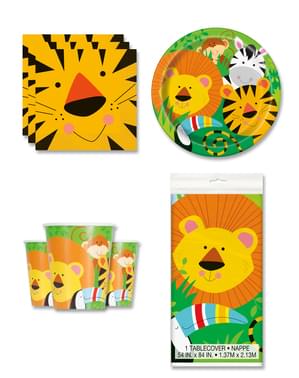 Jungle Animals Party Decorations for 8 People
