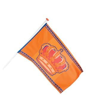 Bandeira cor de laranja com coroa