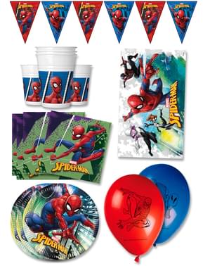 Décoration anniversaire premium Spiderman 16 personnes