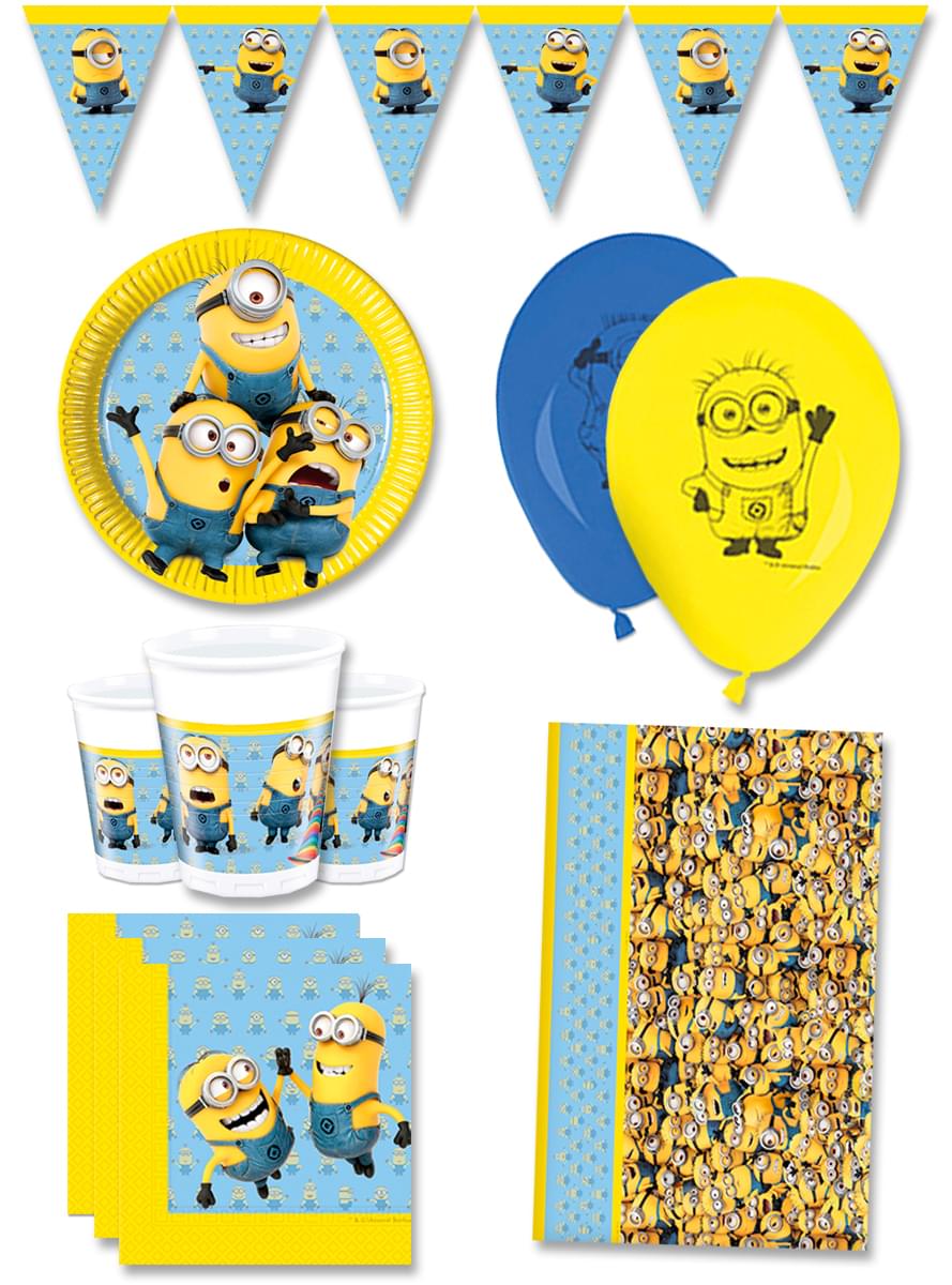 Födelsedagsdekoration premium Lovely Minions 8 personer