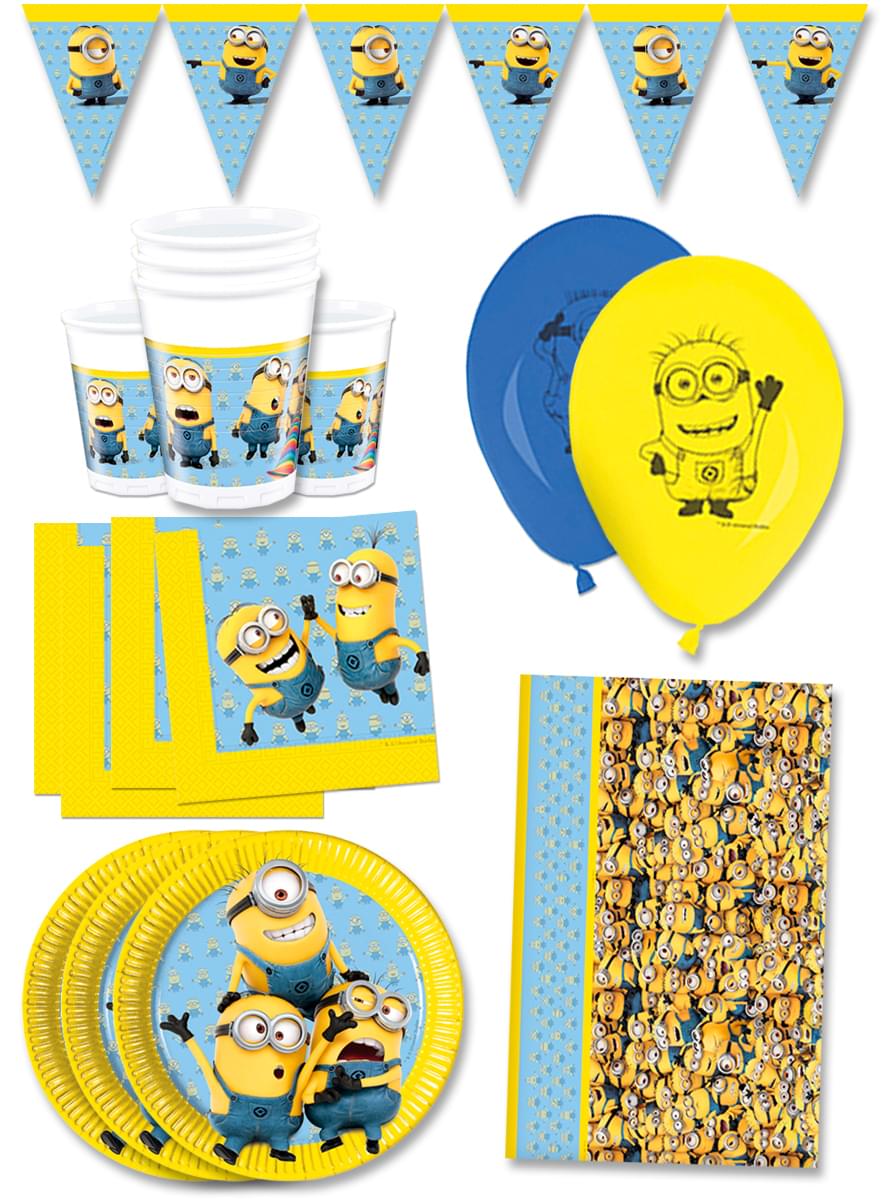 Prémiové narodeninové ozdoby Lovely Minions na párty pre 16 osôb