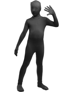 Second Skin kostuum in zwart voor kinderen