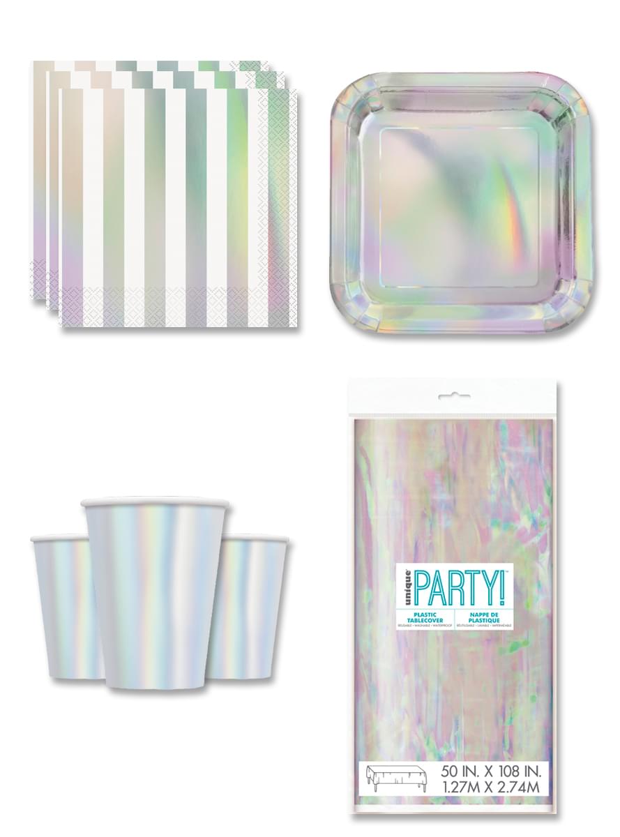 Party Deko irisierend 8 Personen - Basicfarben Collection