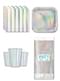 Party Deko irisierend 8 Personen - Basicfarben Collection