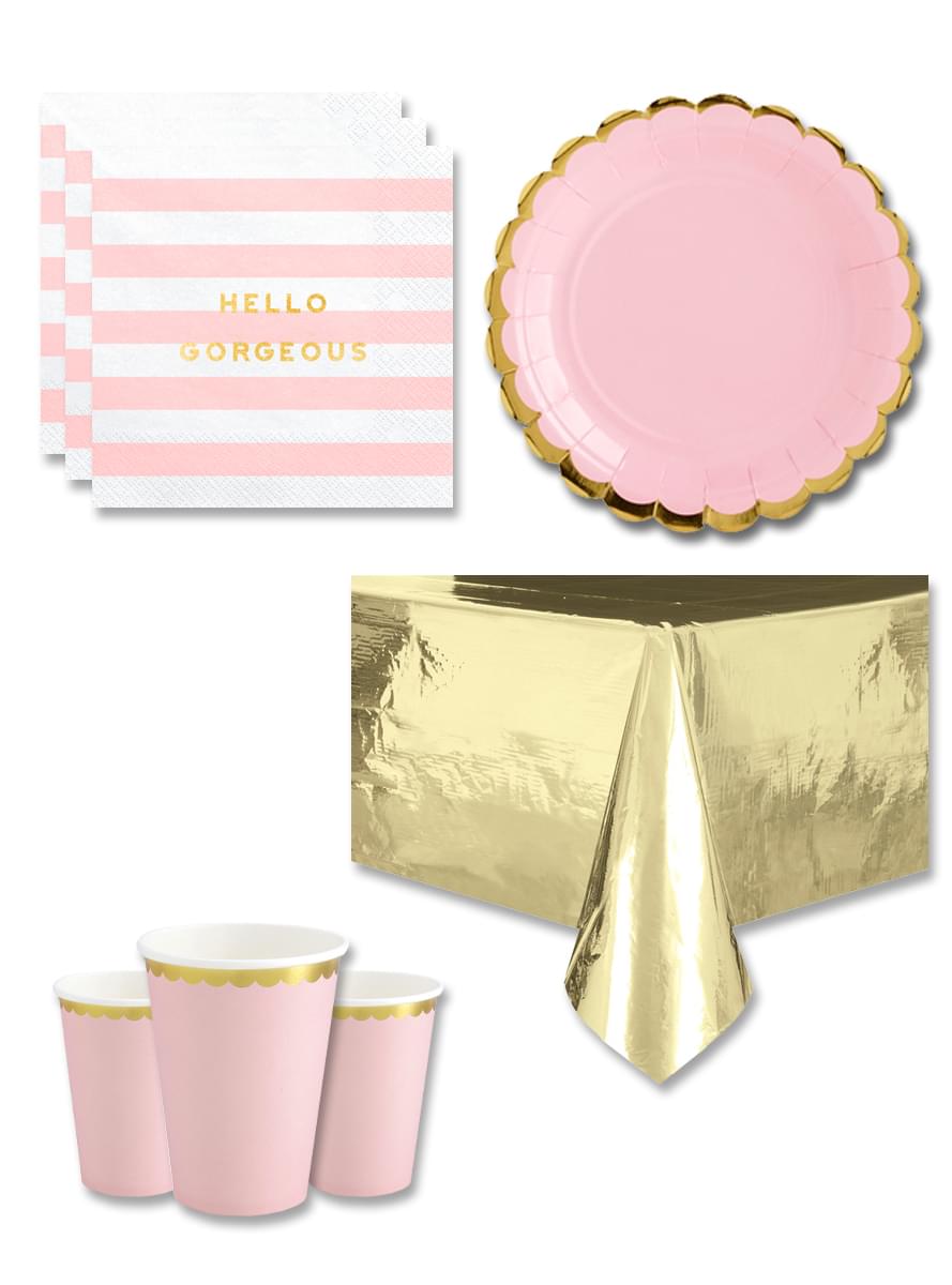 Party Deko rosa 8 Personen - Yummy
