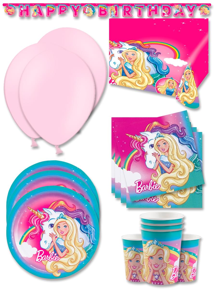 Premium Barbie Birthday Decorations for 16 People