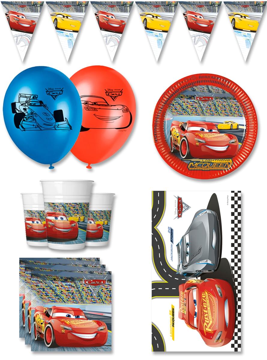 Decorazioni compleanno premium Cars 8 persone