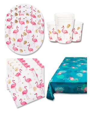 Decorațiune de petrecere Flamingo roz 12 persoane