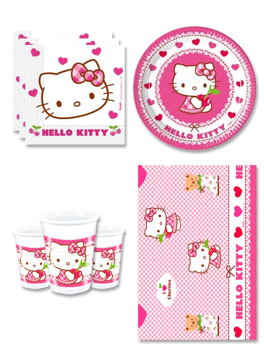 Hello Kitty Geburtstagsdeko 8 Personen