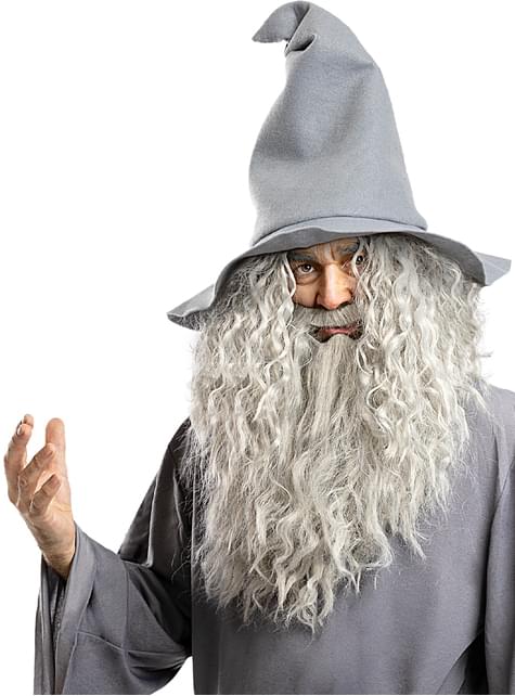 thumbnail image 2 of Wigs For Men Happy Hippo Wizard Costume Set - Long Gray Wig & Beard For Halloween/Cosplay Wizard Beard 2 of 13