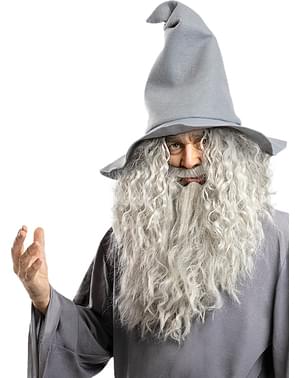 Peruk Gandalf med skägg - Sagan om Ringen