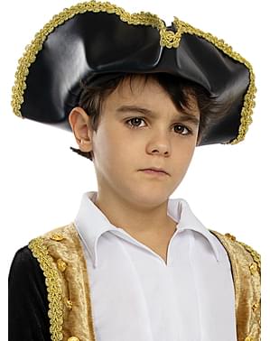 Gyarmati stílusú fekete kalap gyerekeknek