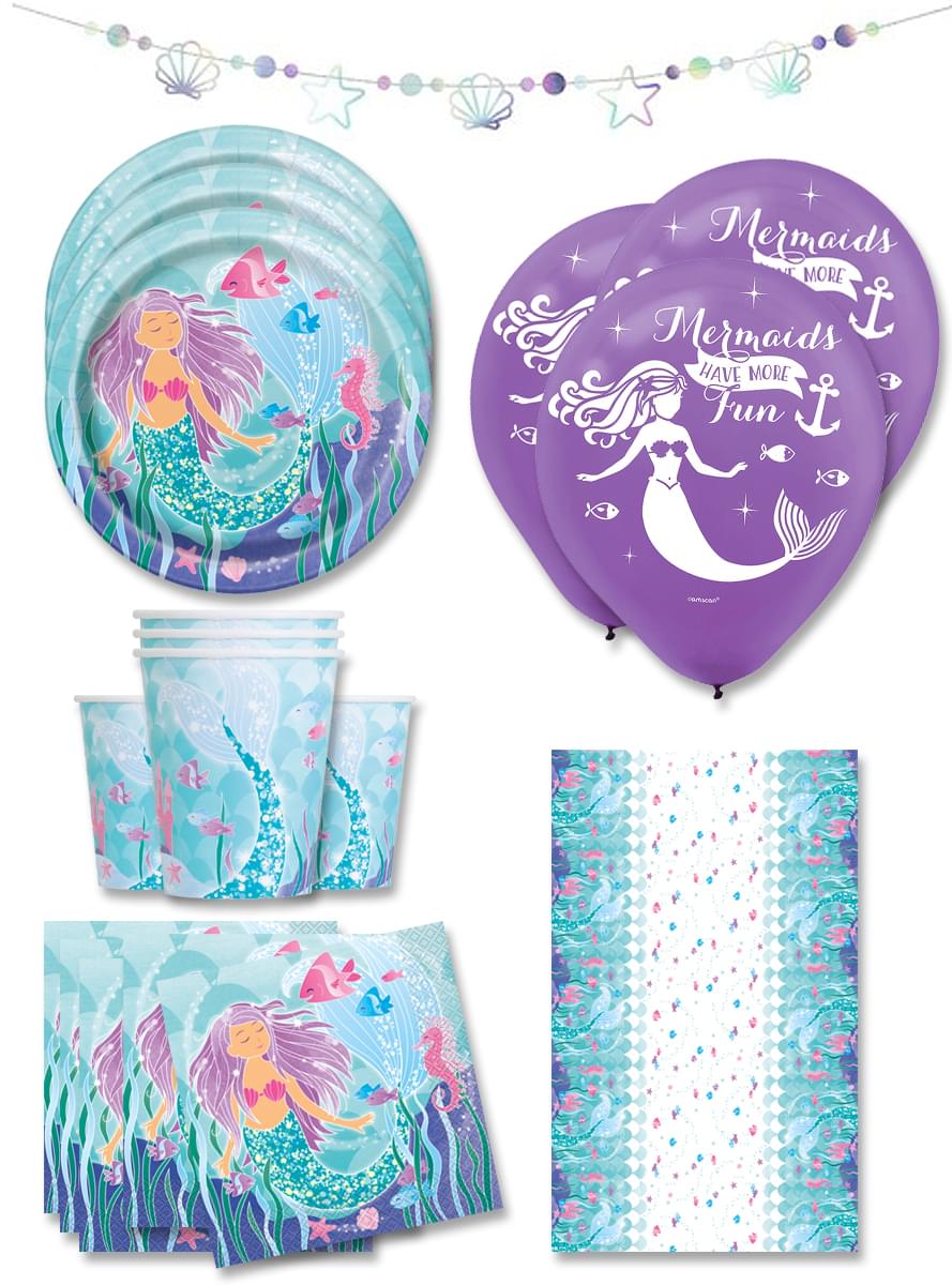 Decorațiune de petrecere premium Sirene 16 persoane - Sirena din mare