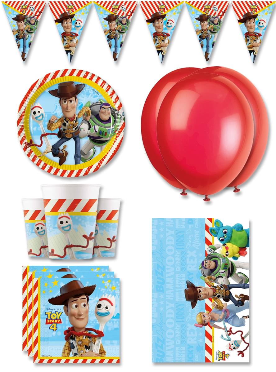Premium Toy Story 4 Bursdagspynt for 8 Personer