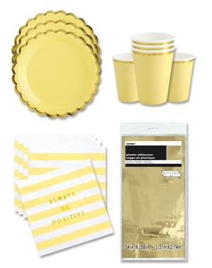 Festdekoration gul 16 personer - Yummy