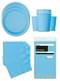 Sky Blue Party Decorations for 16 People - Basic Colours Line