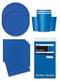 Decorazioni festa blu scuro 16 persone - Linea Colori Basici