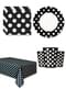 Decoração Festa Bolinhas pretas 8 pessoas
