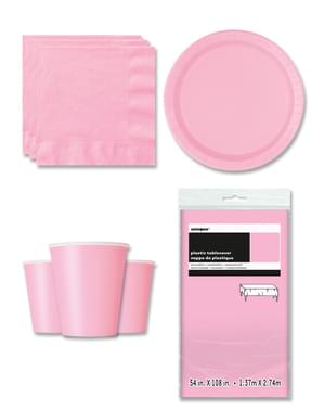 Roze Feestdecoraties voor 8 personen - Basic Colours Line