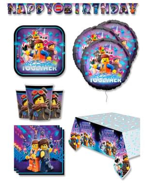 Premium Lego 2 Birthday Decorations for 8 People