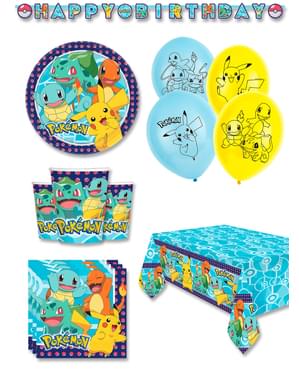 Decoração aniversário premium Pokemon 8 pessoas