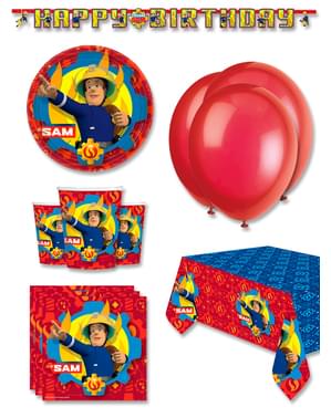 Premium Fireman Sam Birthday Decorations for 8 People