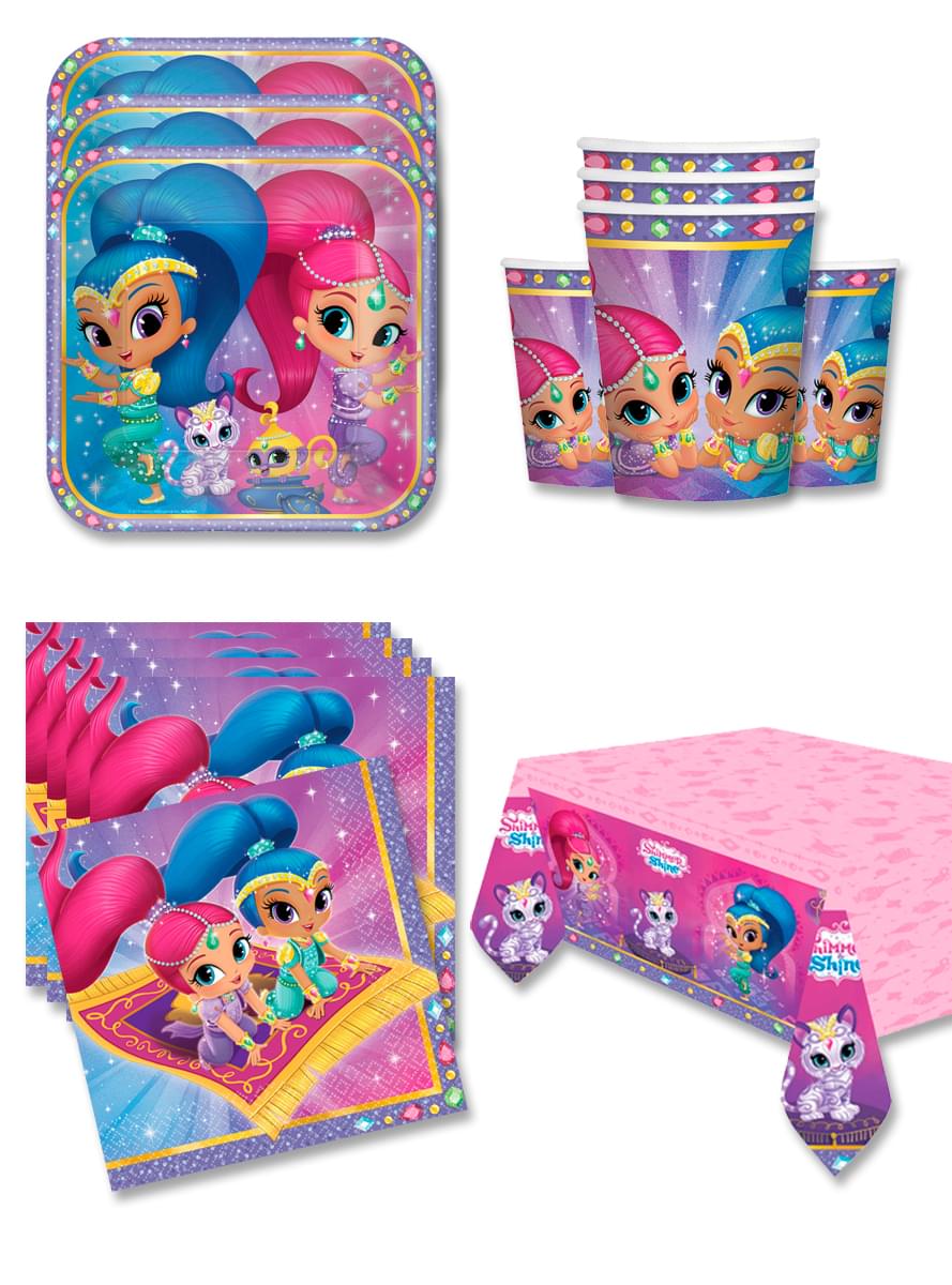 Födelsedagsdekoration Shimmer & Shine 16 personer