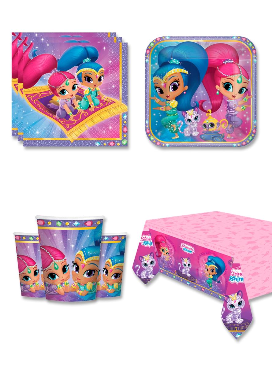 Födelsedagsdekoration Shimmer & Shine 8 personer