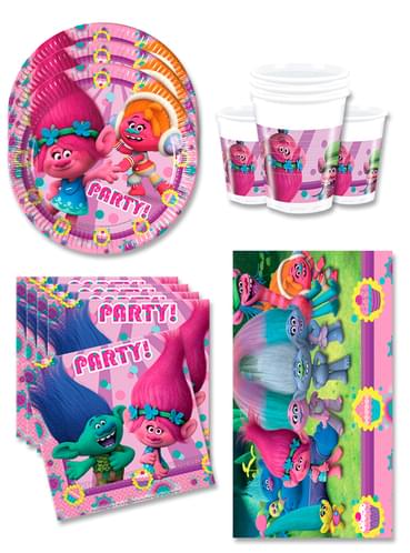 Decoration Anniversaire Trolls 16 Personnes Pour Fetes Et Anniversaires Funidelia