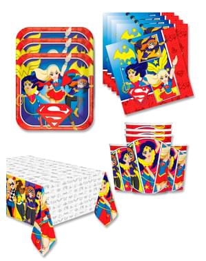 DC Super Hero Girls Birthday Decorations for 16 People