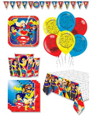 Premium DC Super Hero Girls Birthday Decorations for 8 People