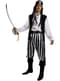 Striped Pirate Costume for Men - Black and White Collection