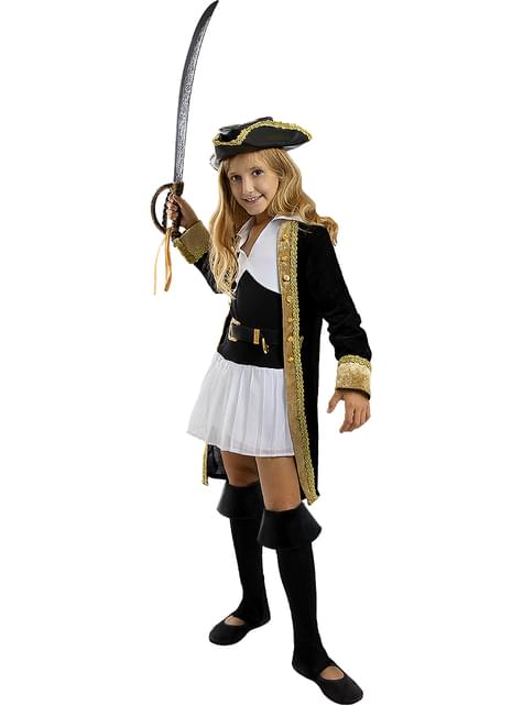 Costume da pirata deluxe per bambina - Collezione coloniale