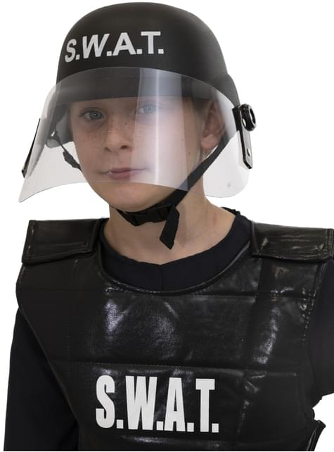 Casque SWAT Anti-émeutes Pour Enfant – En Plastique Rigide, Pour Déguisement Et Jeu De Rôle