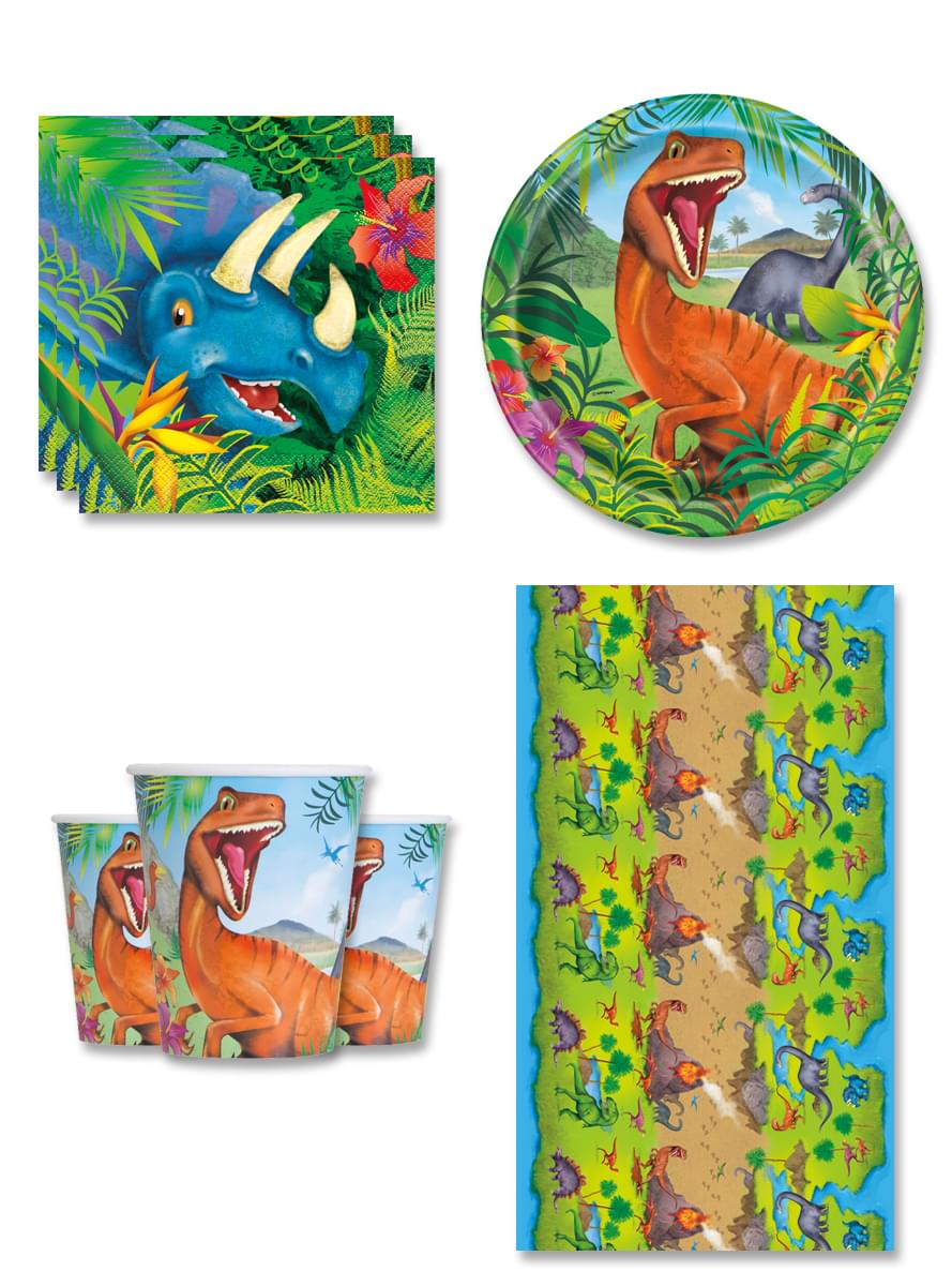 Dinosaurie dekorácie na večierok pre 8 osôb