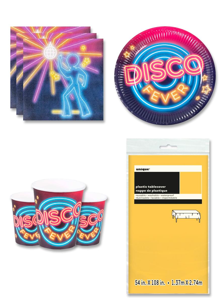 Disco Party Deko 6 Personen