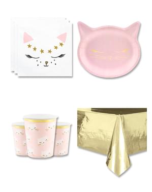 Cat Party Decorations for 8 People
