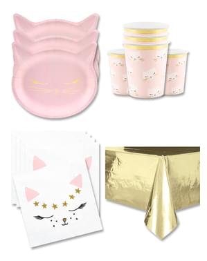 Cat Party Decorations for 16 People