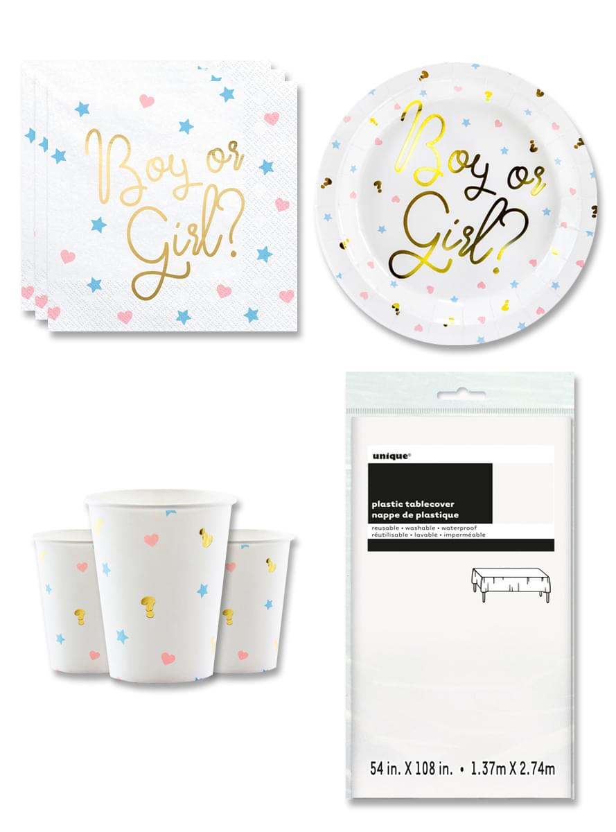 Gender Reveal Party Deko 6 Personen
