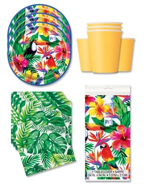 Decorațiune de petrecere tropicală 16 persoane - Palm Tropical Luau