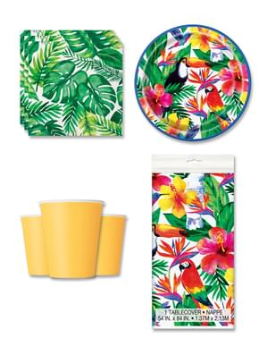 Decoração festa Tropical 8 pessoas - Palm Tropical Luau