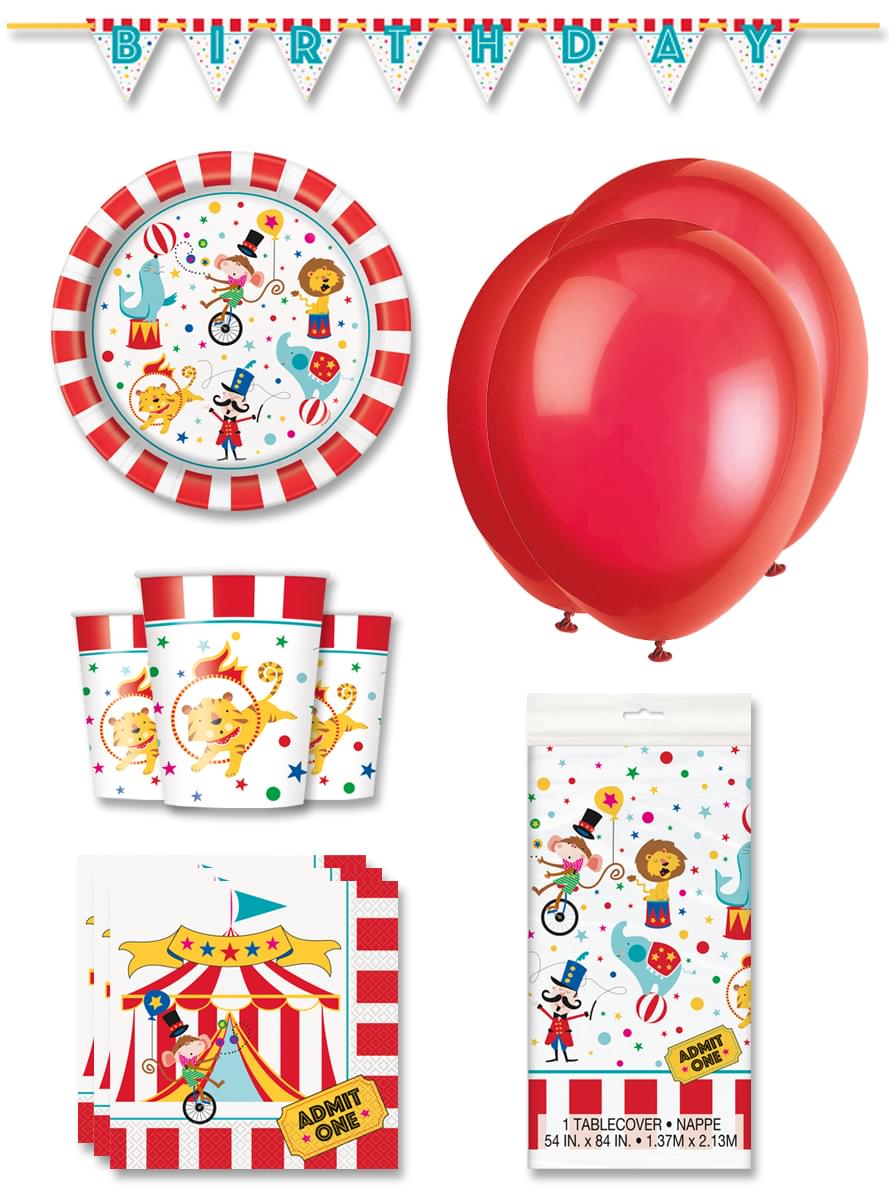 Premium Circus Feestdecoratie voor 8 personen