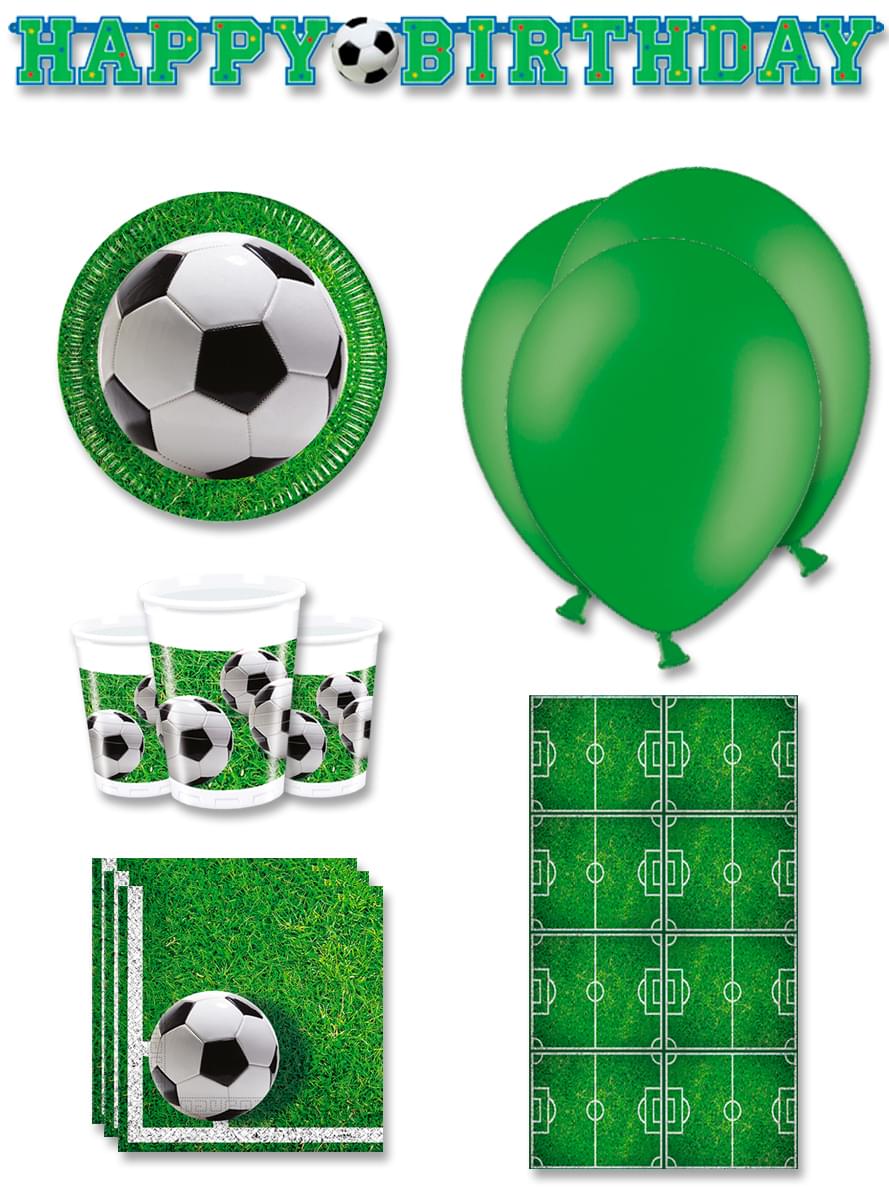 Premium Fodbold Festdekorationer til 8 personer