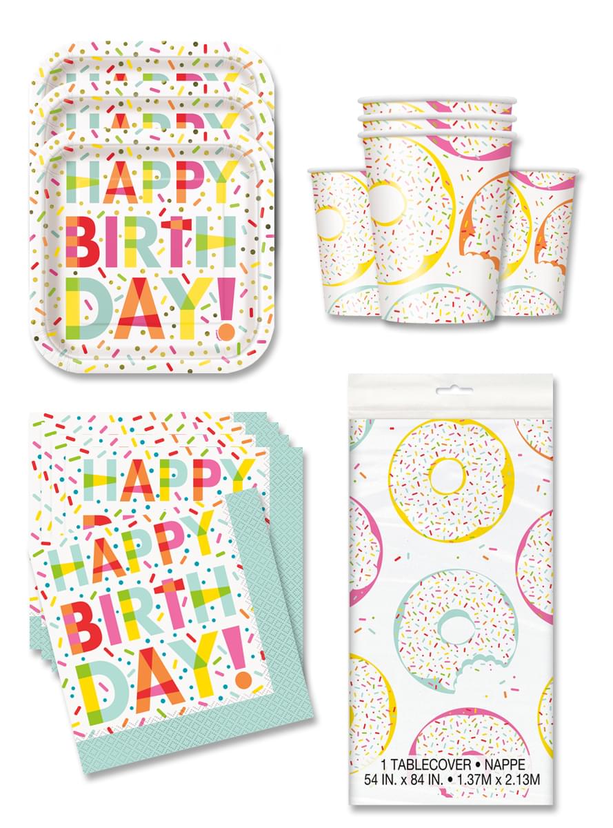 Donut Party Deko 8 Personen