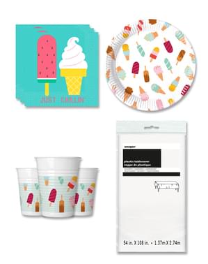 Decoración fiesta Helados 8 personas
