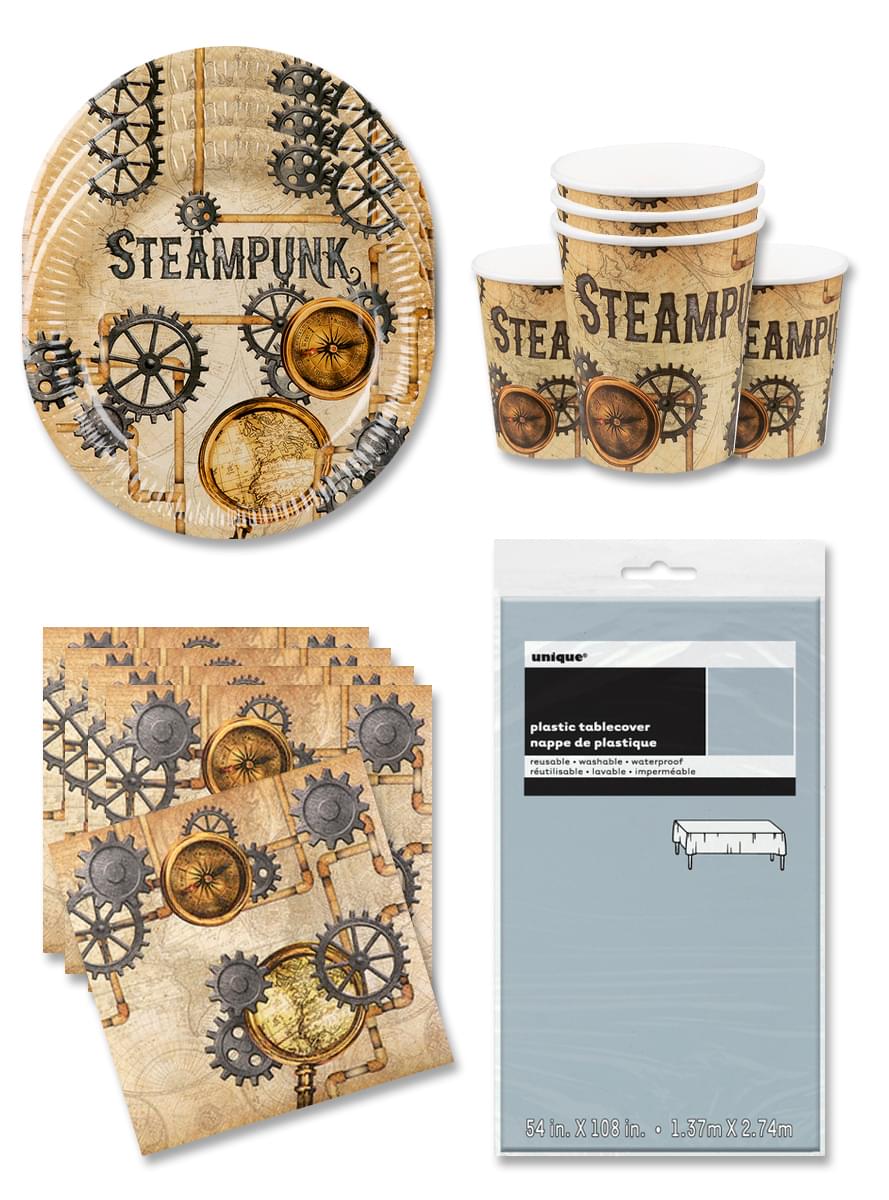 Steampunk Party Deko 12 Personen