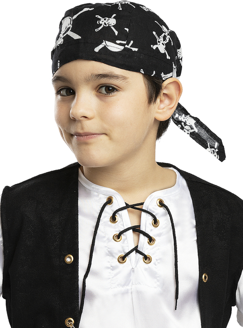 Pañuelo pirata negro infantil