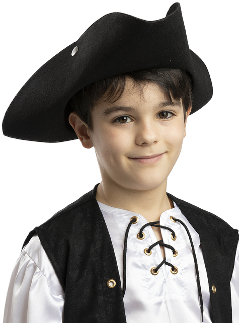 Piraten Hut schwarz für Kinder