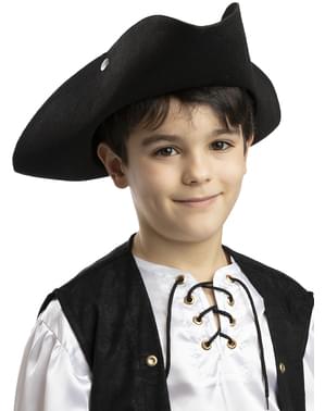 Črni gusarski klobuk za otroke